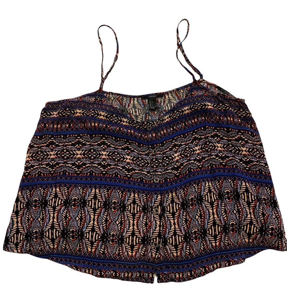Forever 21 Camisole Tank Top Size Large Spaghetti Straps Cropped
